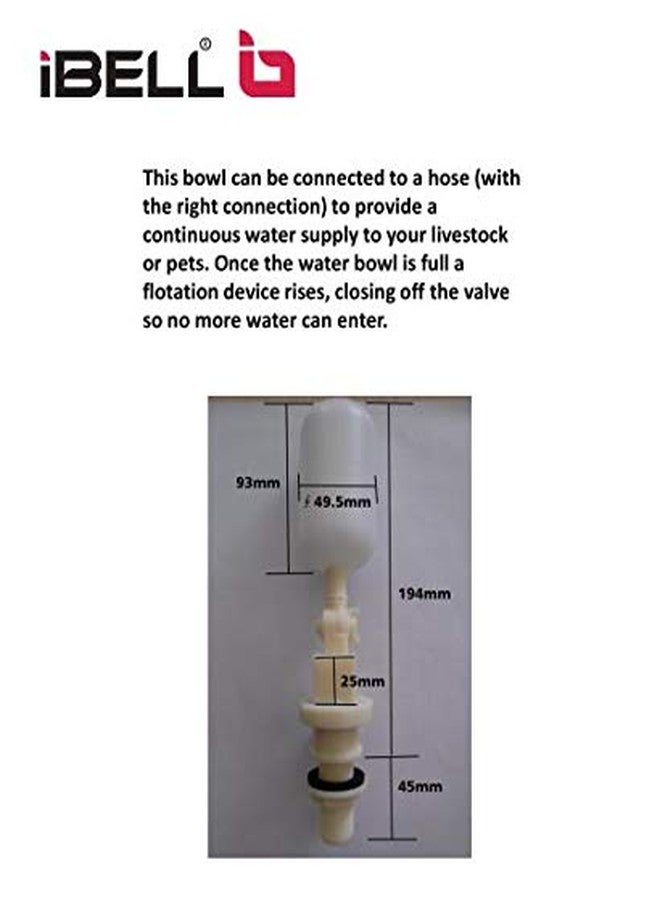 آي بيل وعاء شرب أوتوماتيكي من iBELL سعة 4 لترات للماشية/الخيول/الماعز/الأغنام/الخنازير/الكلاب مع صمام فحص وسدادة تصريف (متعدد الألوان) - Image 5